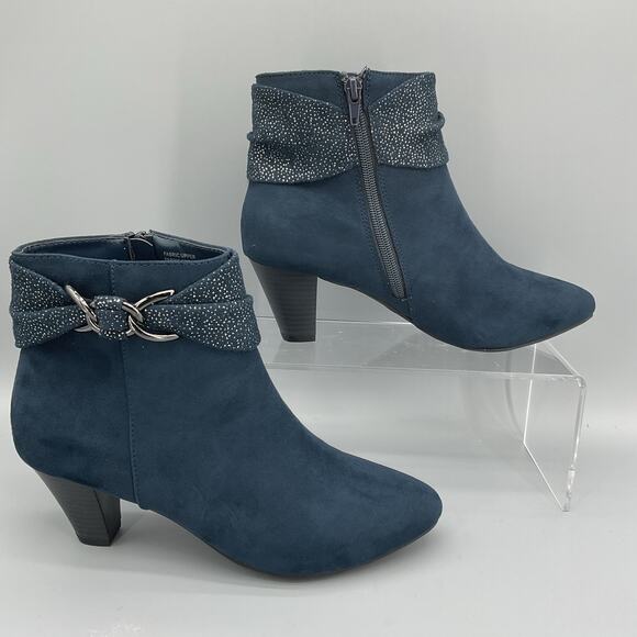 NEW Karen Scott Women’s Casee Ankle Booties Navy Size 8M - Picture 1 of 10